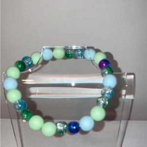 New beautiful teal and purple bead bracelet!